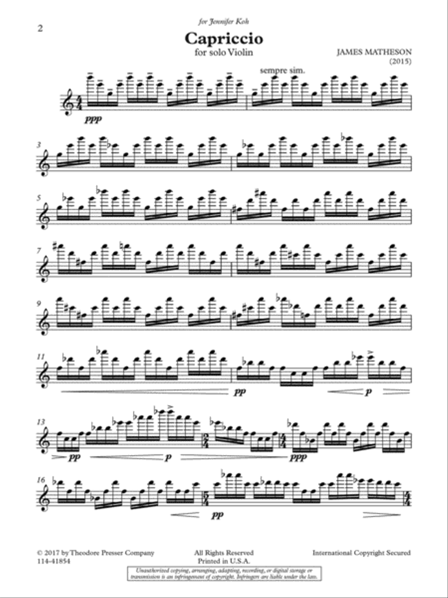 Capriccio Capriccio Chamber Music scores gallery preview page 2