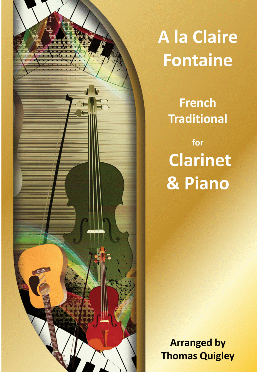 A la Claire Fontaine A la Claire Fontaine Clarinet Solo scores gallery preview page 1