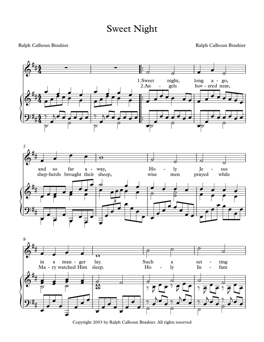 Sweet Night Voice scores gallery preview page 1
