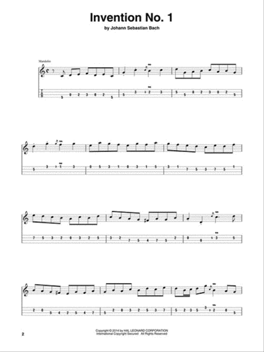 Bach Two-Part Inventions for Mandolin & Guitar Acoustic Guitar scores gallery preview page 5