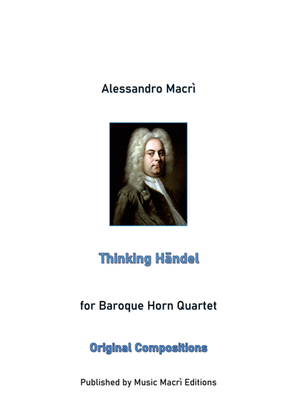 Book cover for Thinking Händel for Baroque Horn Quartet