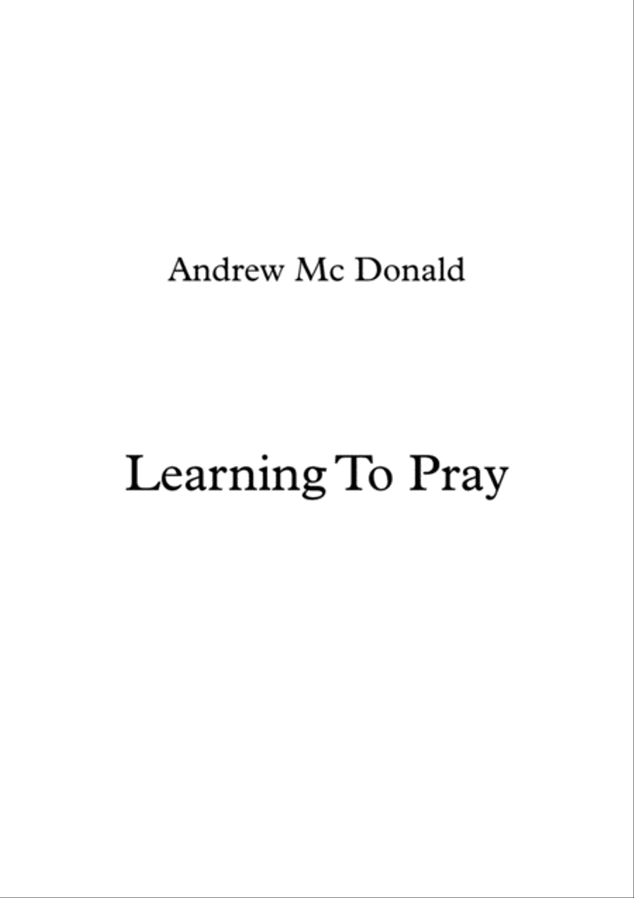 Learning To Pray Voice scores gallery preview page 1