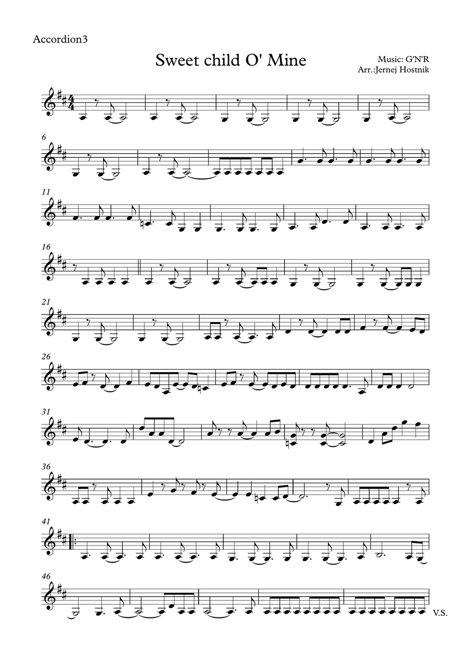 Sweet Child O' Mine Large Ensemble scores gallery preview page 5