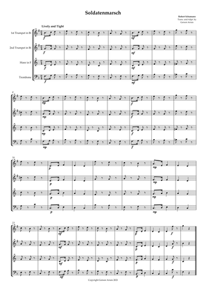 Soldatenmarsch - R. Schumann - Brass Quartet - Score and Parts