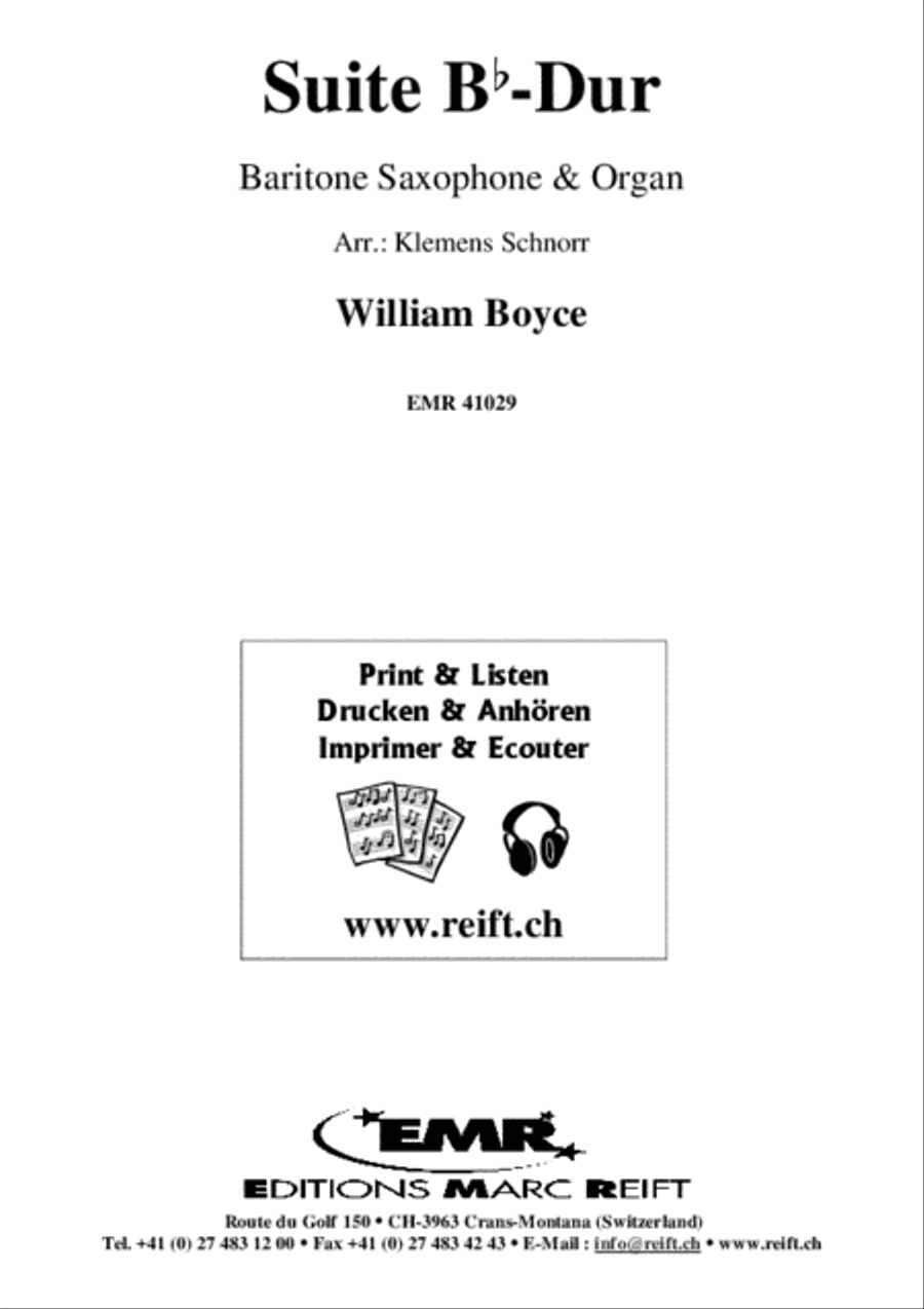 Suite Bb-Dur Baritone Saxophone scores gallery preview page 2