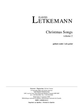Book cover for Christmas Songs, vol. 2