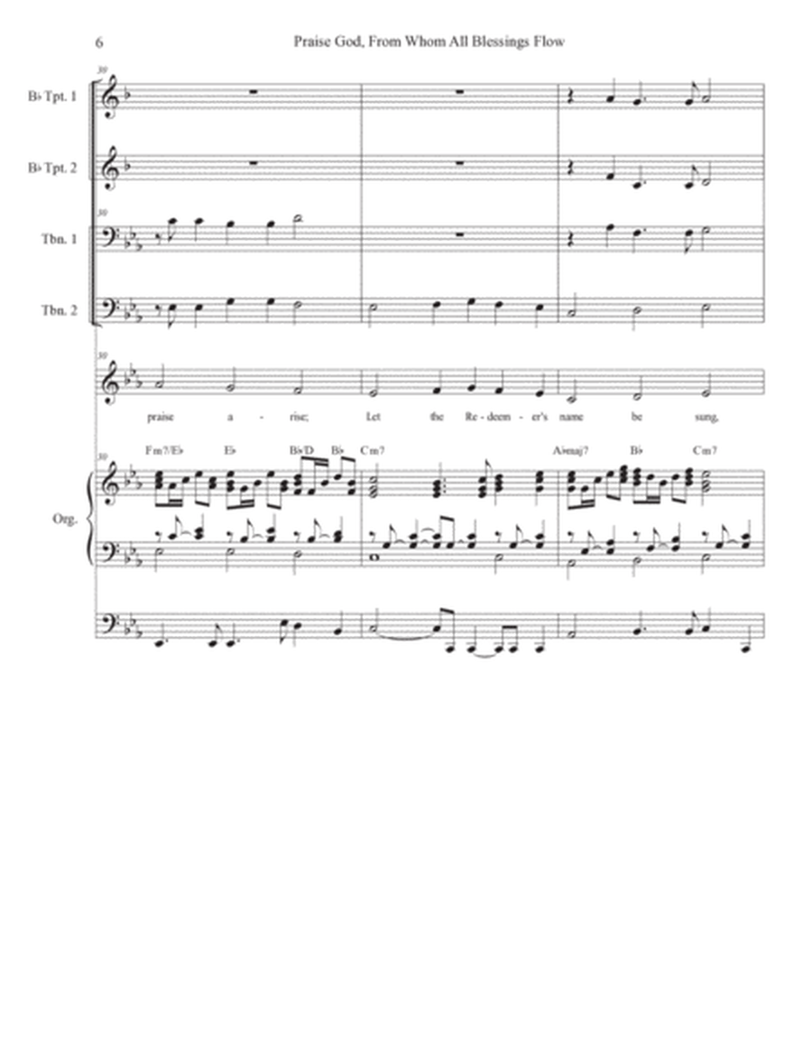 Praise God, From Whom All Blessings Flow (Vocal solo - Medium Key) (Full Score - Alt.) - Score Only image number null