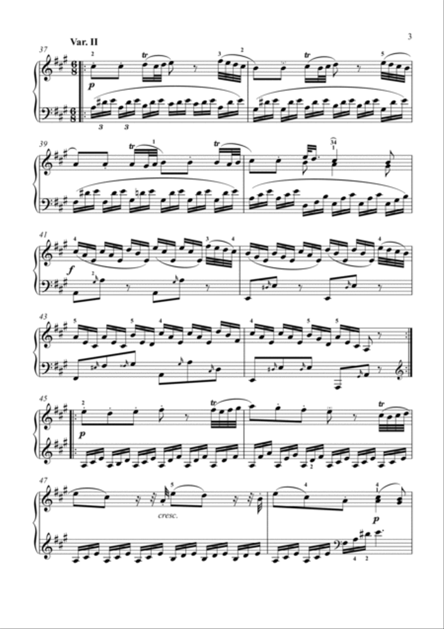 Mozart-Piano Sonata No.11 in A major, K.331 (Alla Turca) Piano Solo scores gallery preview page 4