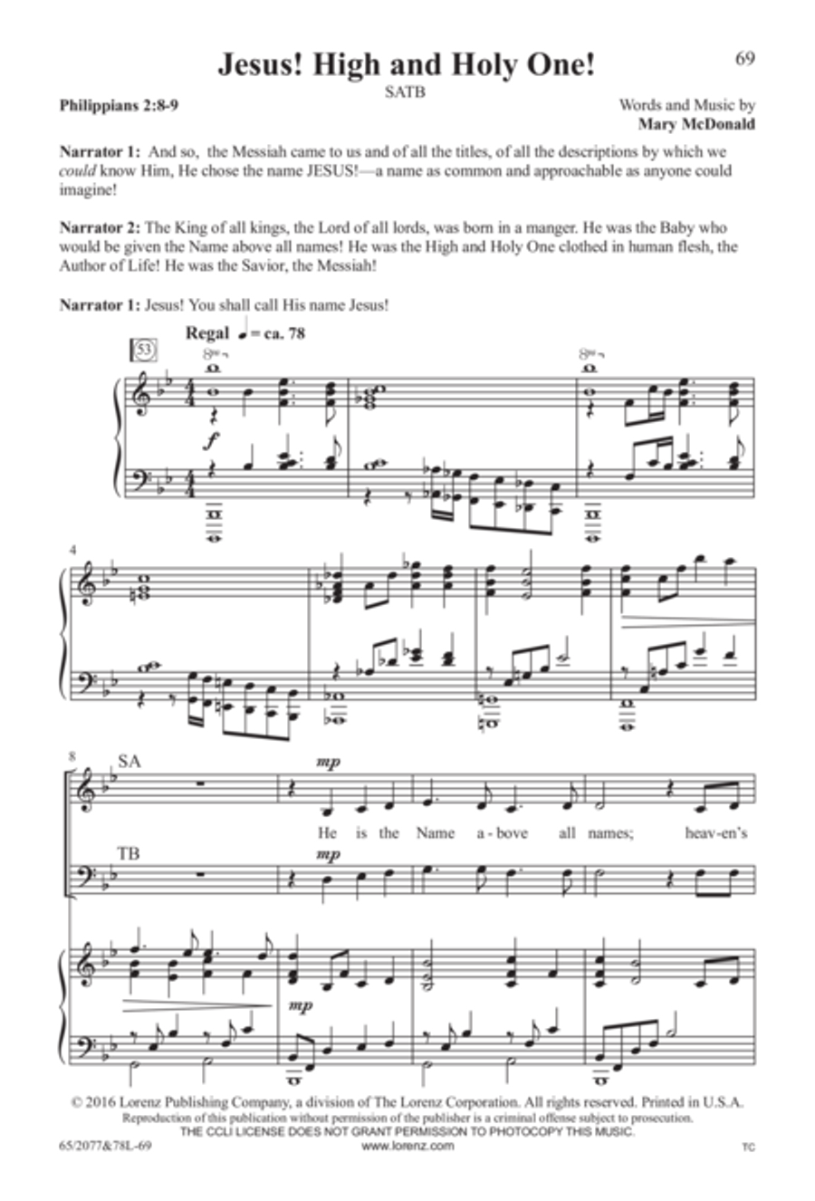 Jesus! - SATB Score with Performance CD image number null