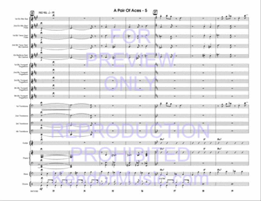 Pair Of Aces, A (Full Score) Jazz Ensemble scores gallery preview page 6