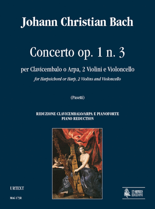 Book cover for Concerto Op. 1 No. 3 for Harpsichord or Harp, 2 Violins and Violoncello