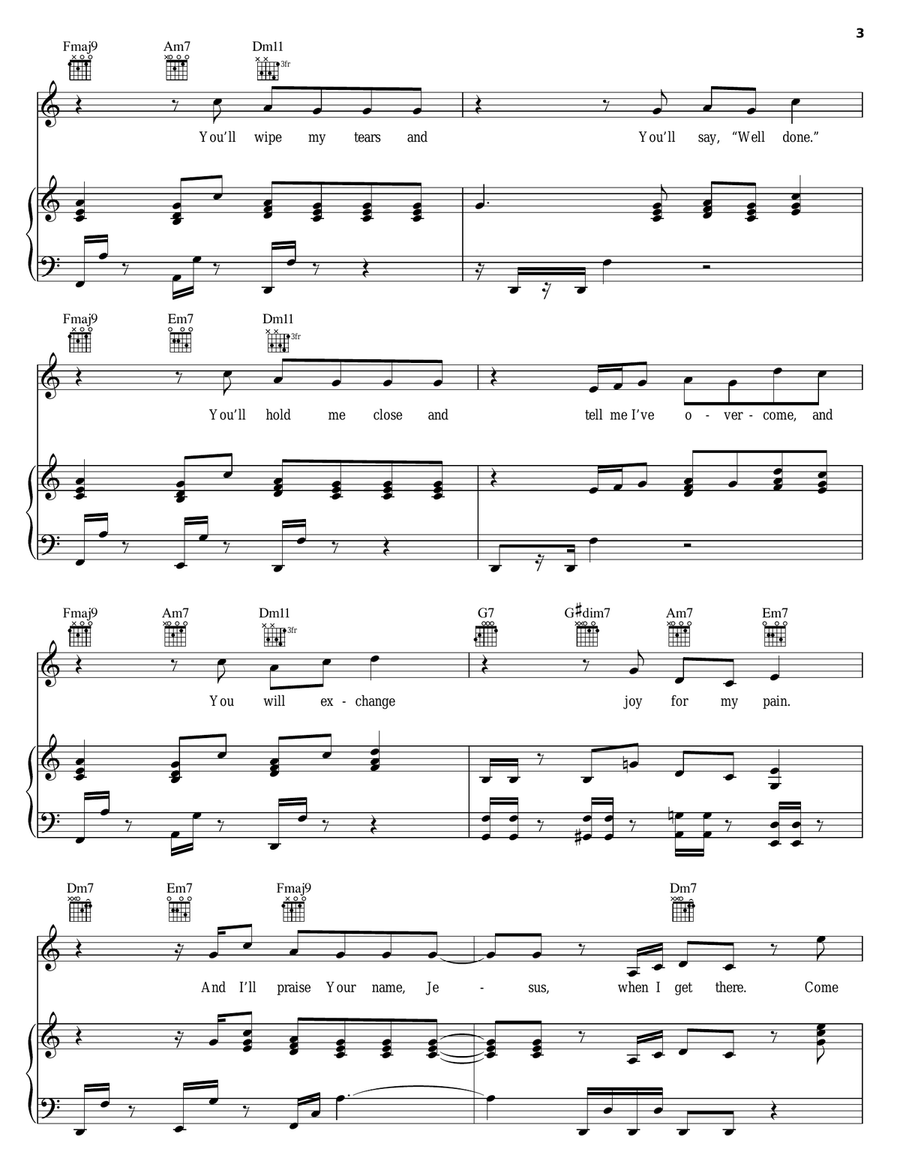 When I Get There Piano, Vocal, Guitar scores gallery preview page 3