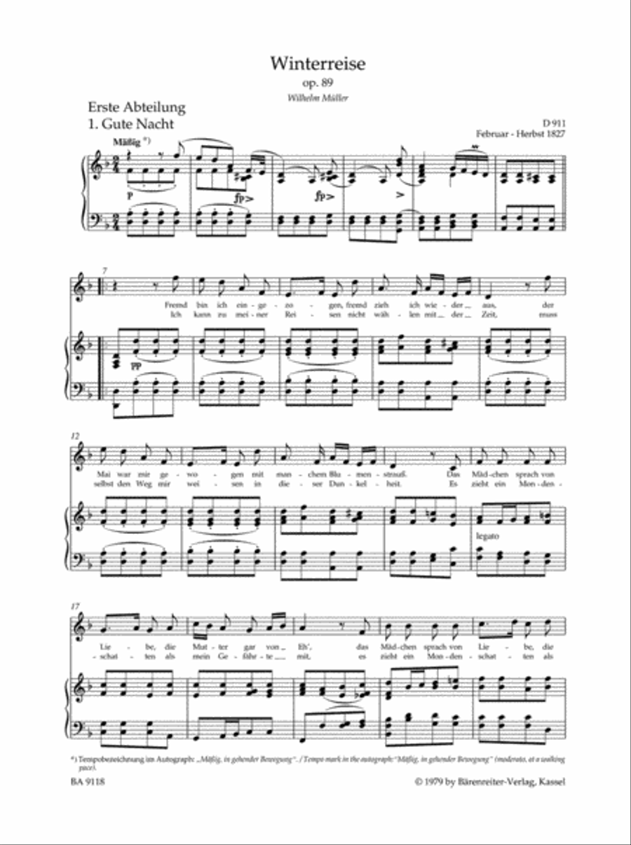 Winterreise, Op. 89 D 911 High Voice scores gallery preview page 3