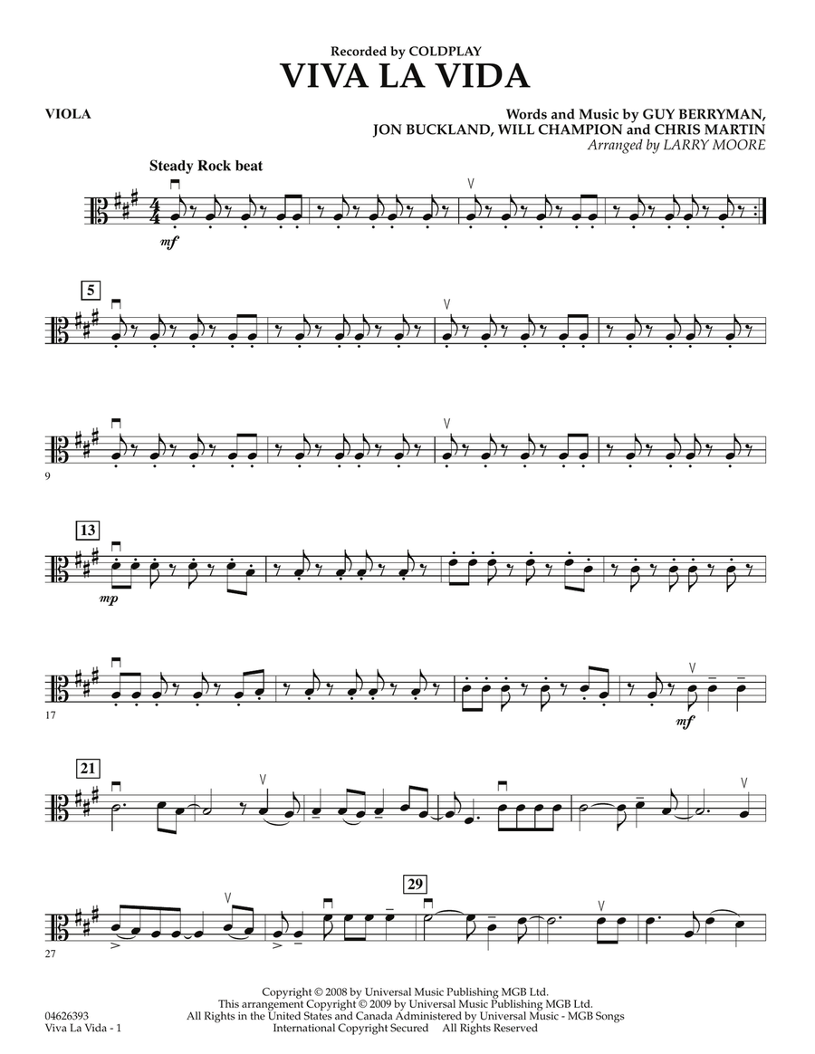 Viva La Vida - Viola