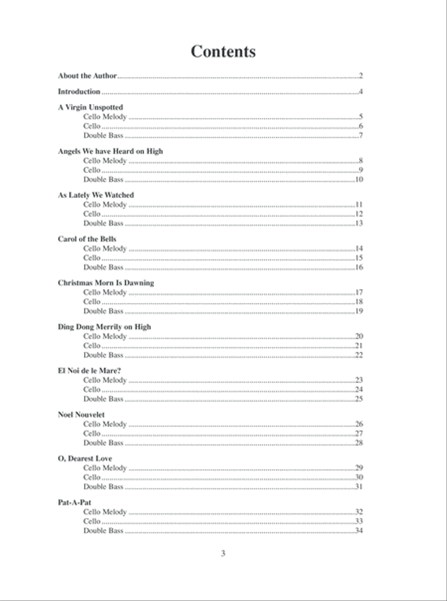 Christmas Strings: Cello & Bass With Piano Accompaniment Piano Accompaniment scores gallery preview page 4