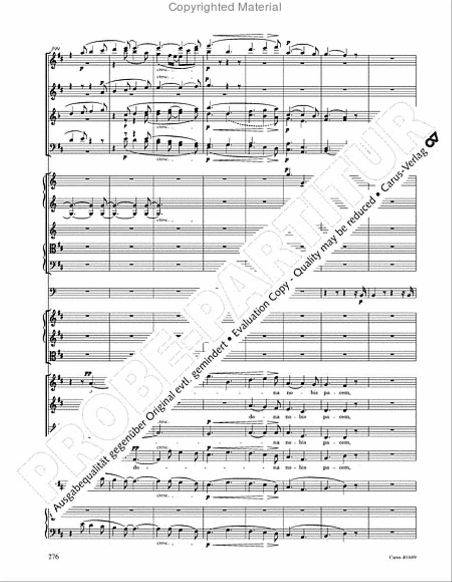 Missa solemnis Missa solemnis 4-Part scores gallery preview page 292