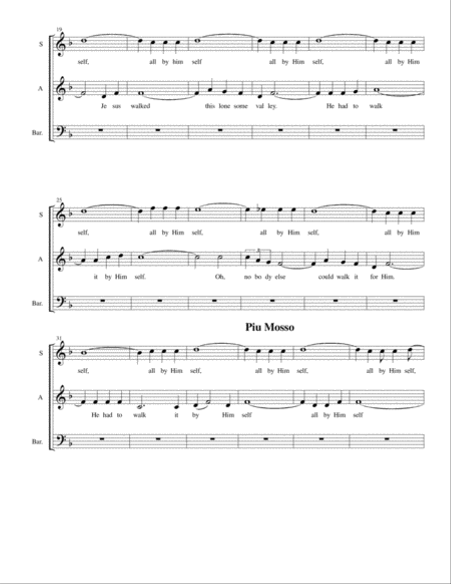 Lonesome Valley 3-Part scores gallery preview page 2