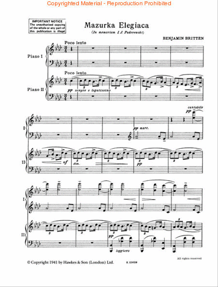 Mazurka Elegiaca, Op. 23, No. 2 Piano Solo scores gallery preview page 2