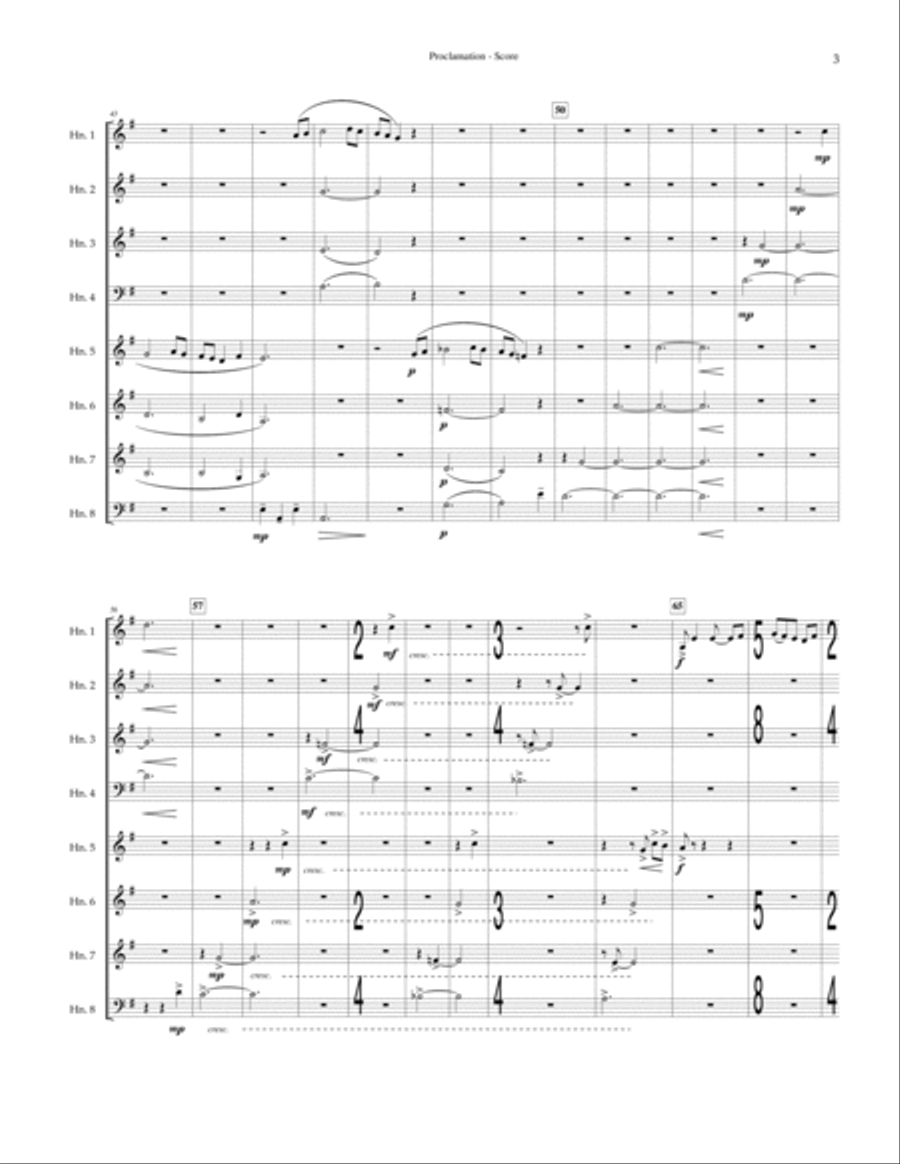 Proclamation Horn scores gallery preview page 4