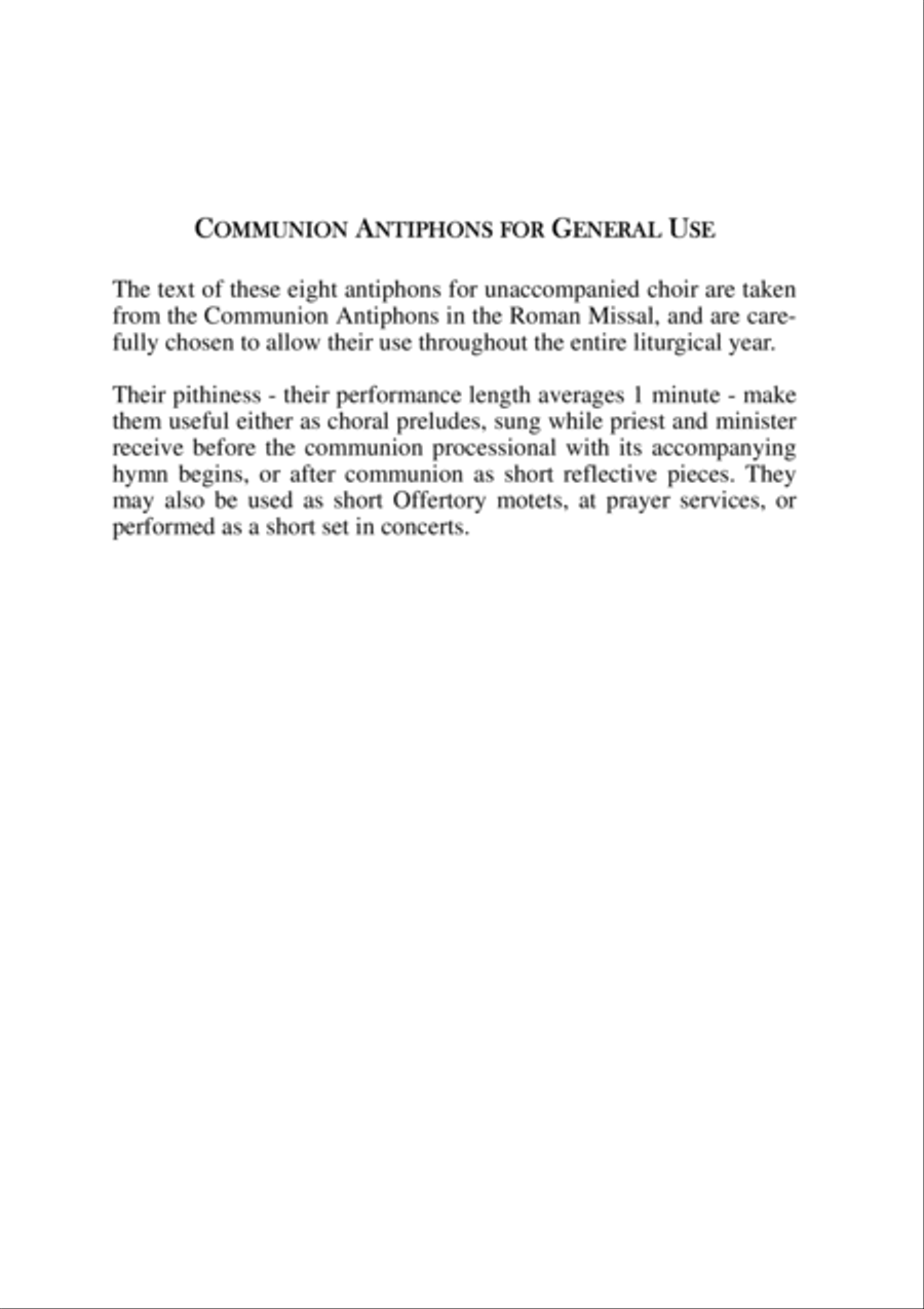 Communion Antiphons for General Use 4-Part scores gallery preview page 2