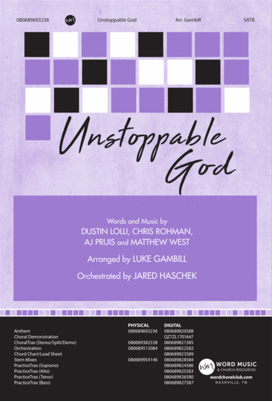 Unstoppable God - Anthem 4-Part scores gallery preview page 2