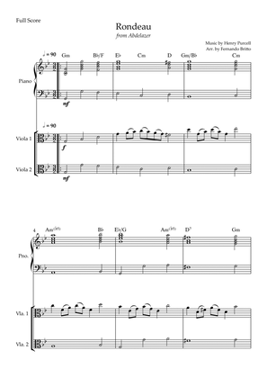 Rondeau (from Abdelazer) for Viola Duo and Piano Accompaniment with Chords