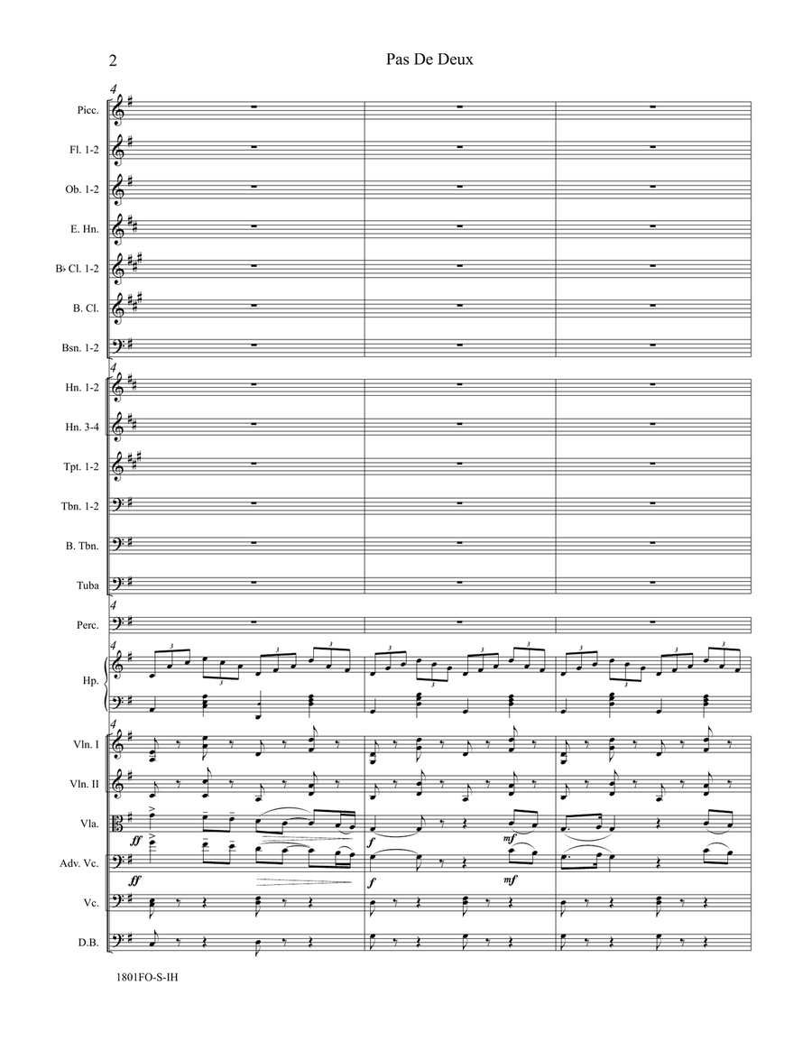 Pas de Deux from the Nutcracker Score (with Intermediate Harp) Full Orchestra scores gallery preview page 6
