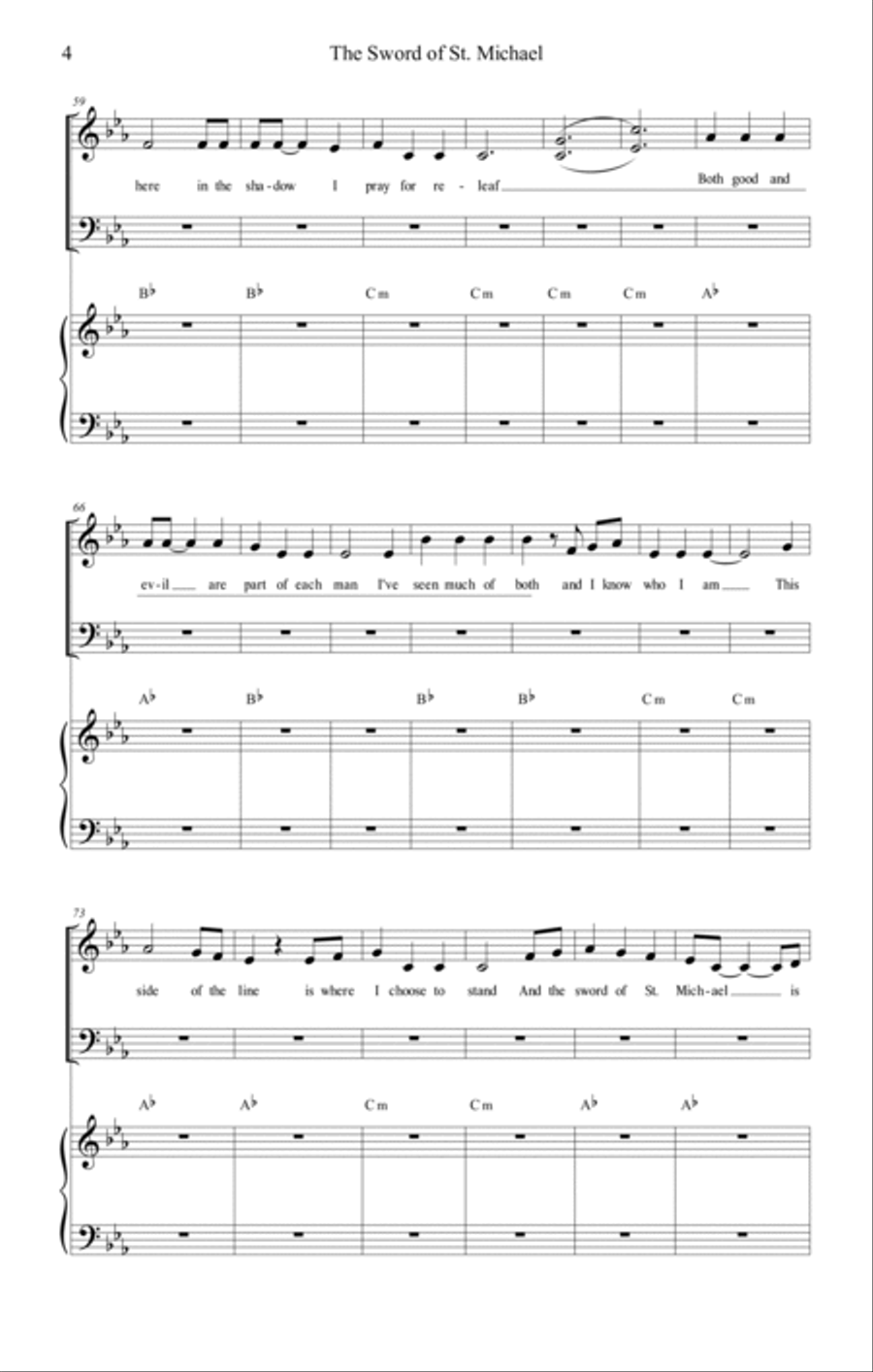 Sword of St. Michael 4-Part scores gallery preview page 4