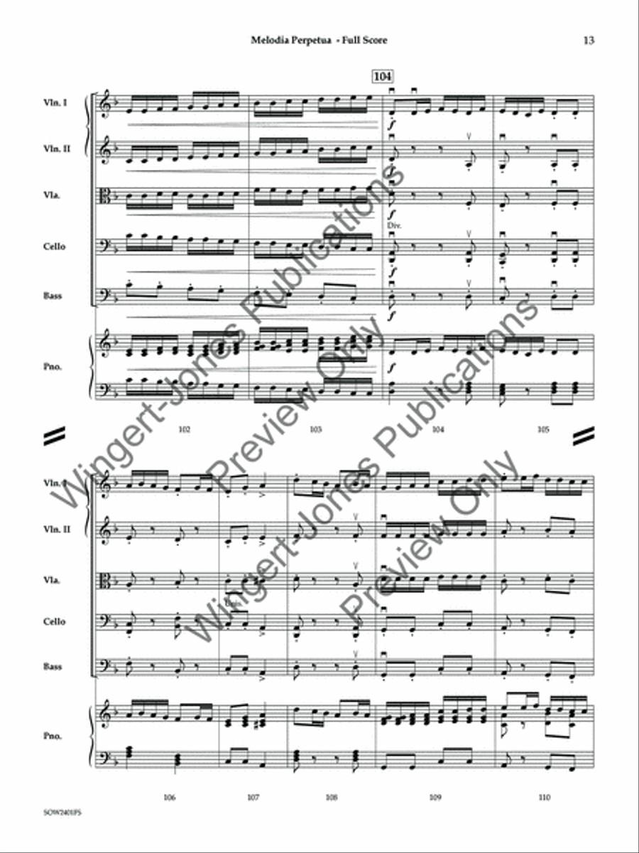 Melodia Perpetua Melodia Perpetua String Orchestra scores gallery preview page 14