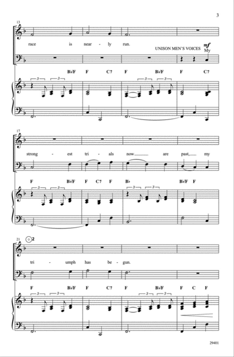 Angel Band Amazing Grace 4-Part scores gallery preview page 3