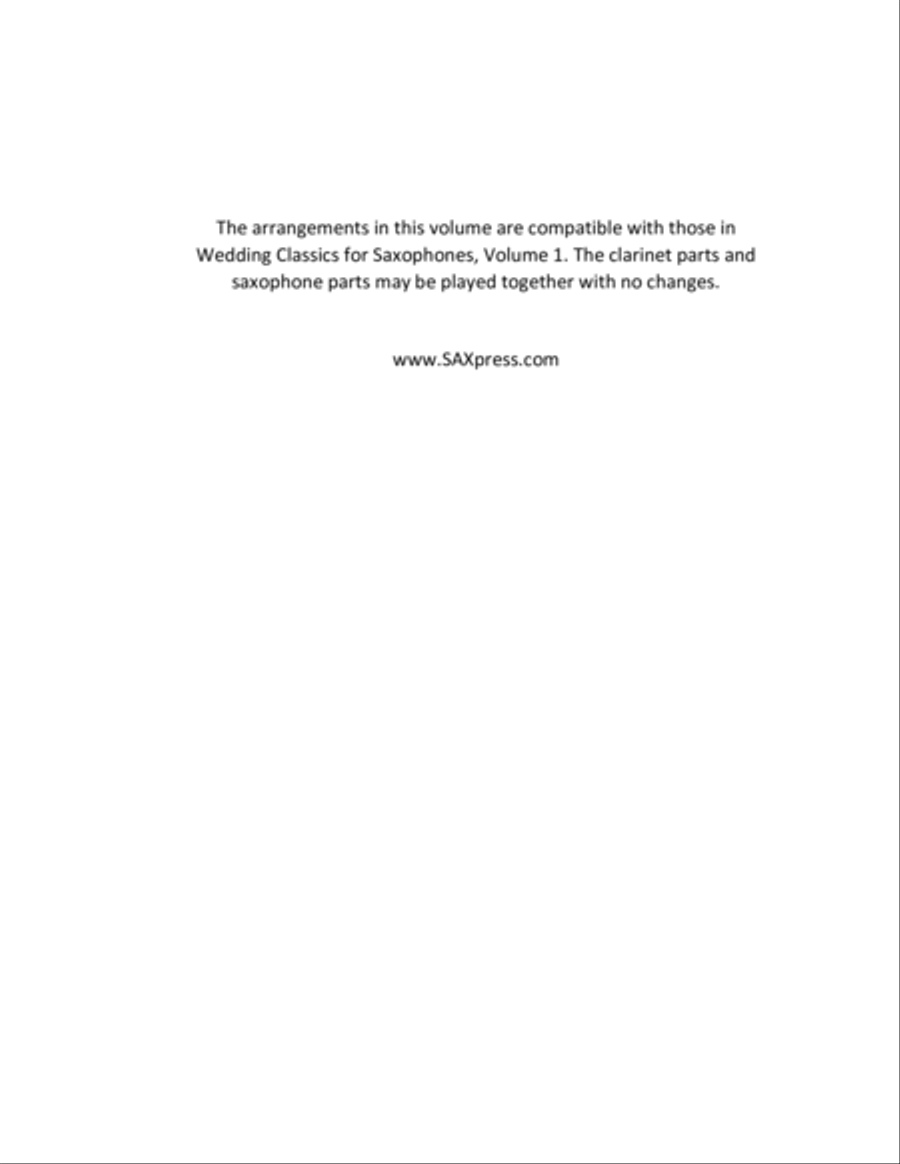 Wedding Classics for Clarinet Quartet Clarinet Quartet scores gallery preview page 4
