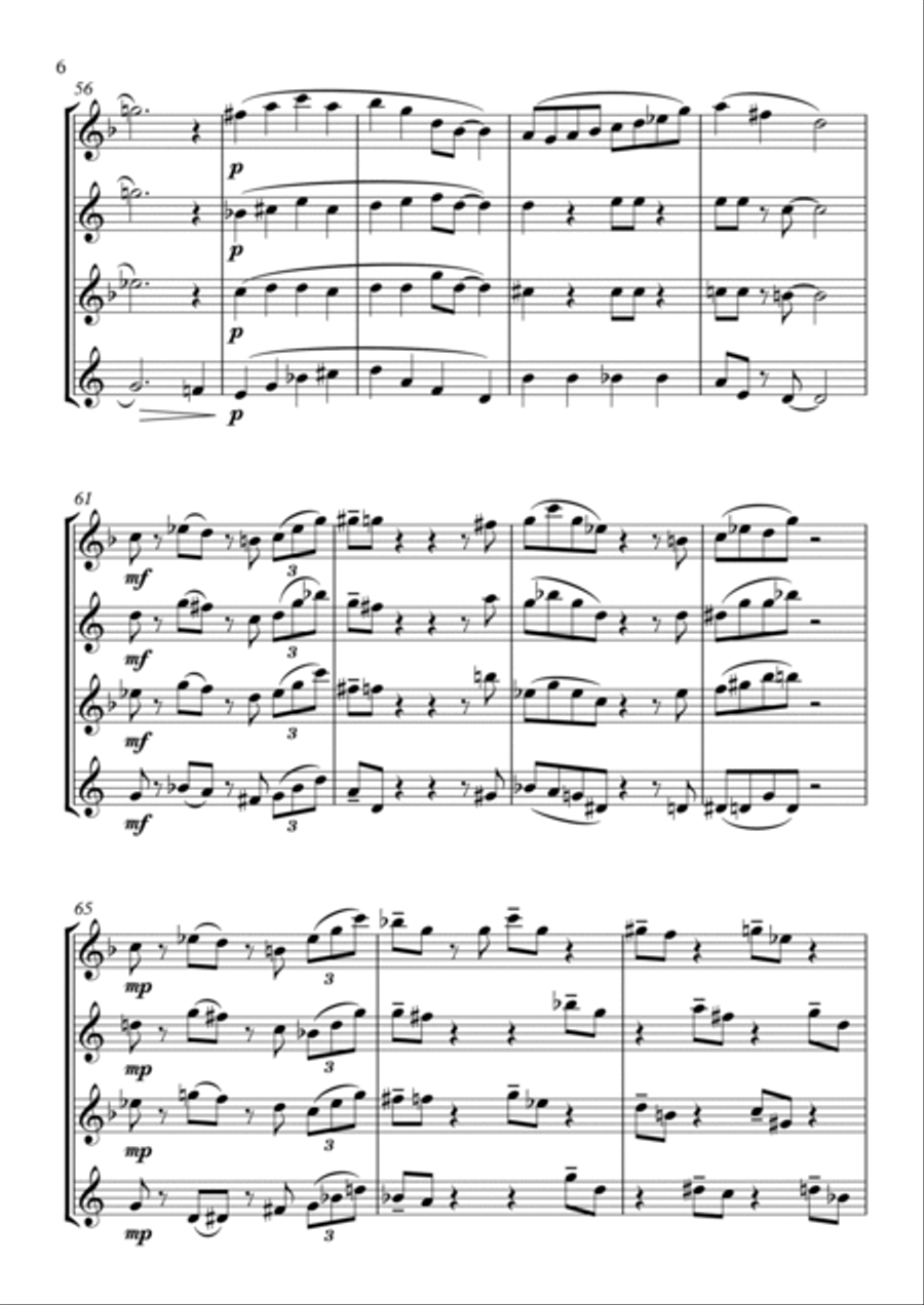 i Sax - Saxophone Quartet Saxophone Quartet scores gallery preview page 6