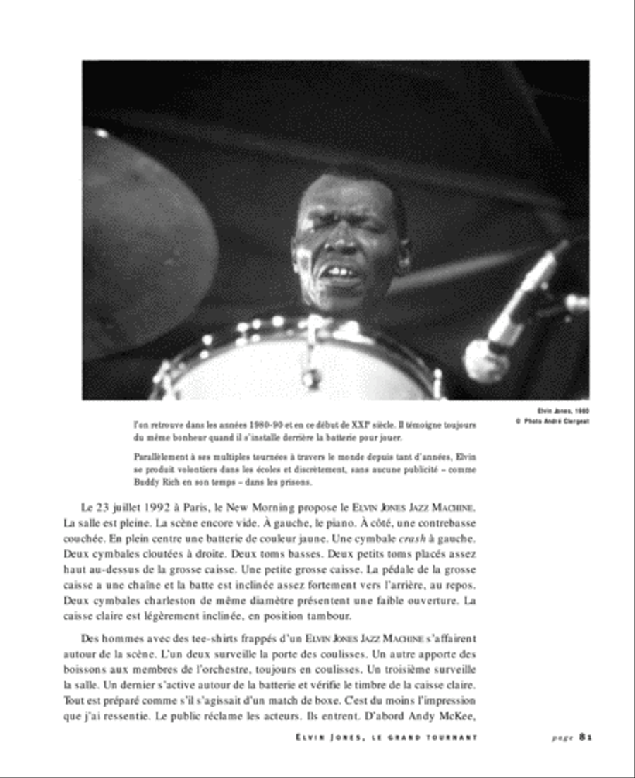 Une histoire de la batterie de jazz Tome 3 Elvin Jones, Tony Williams, Jack DeJohnette - Les racines de la modernite Drums scores gallery preview page 10