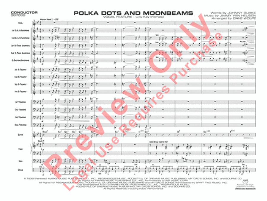 Polkadots and Moonbeams Polkadots and Moonbeams Jazz Ensemble scores gallery preview page 20