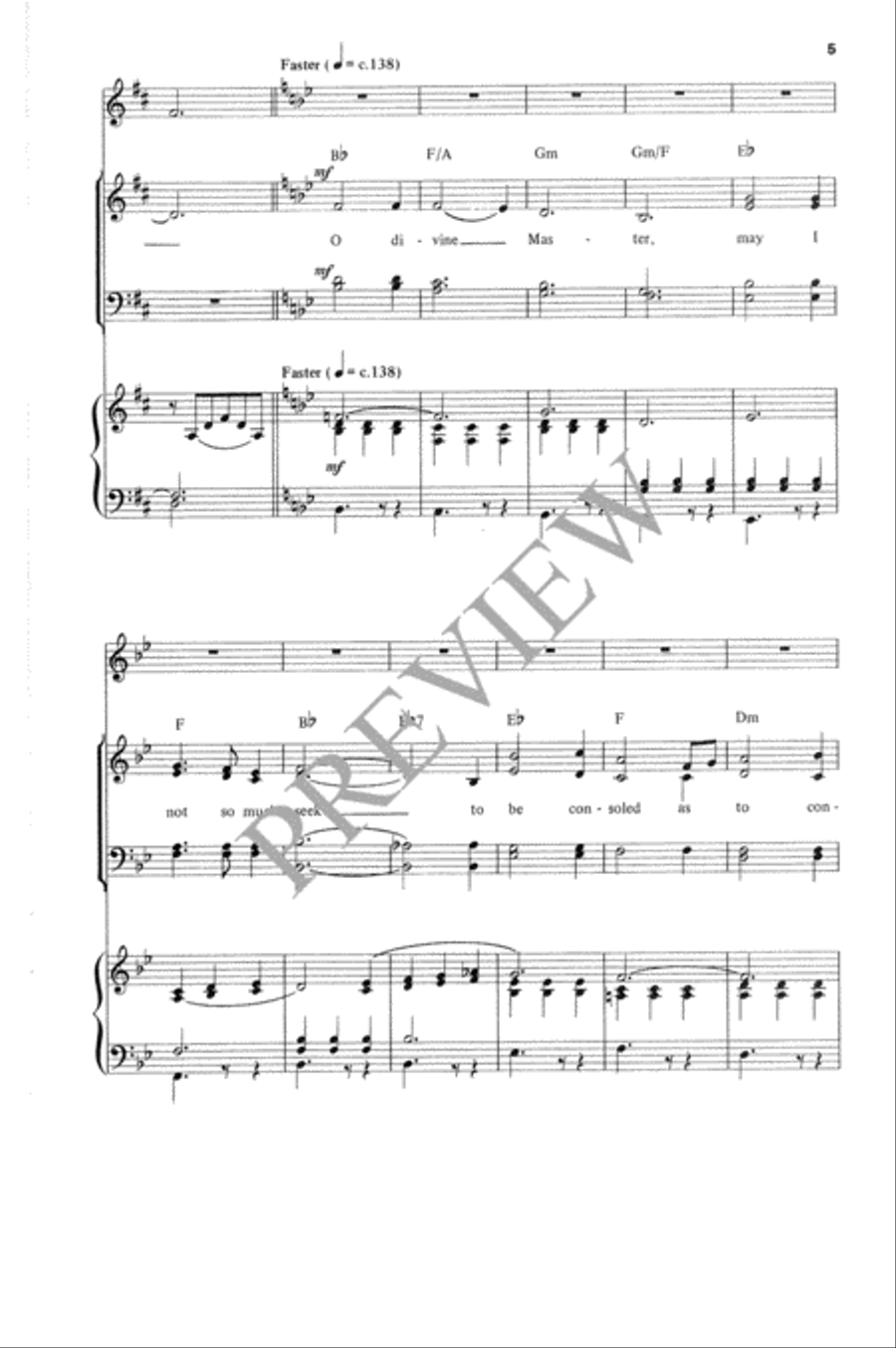 Prayer for Peace 4-Part scores gallery preview page 6