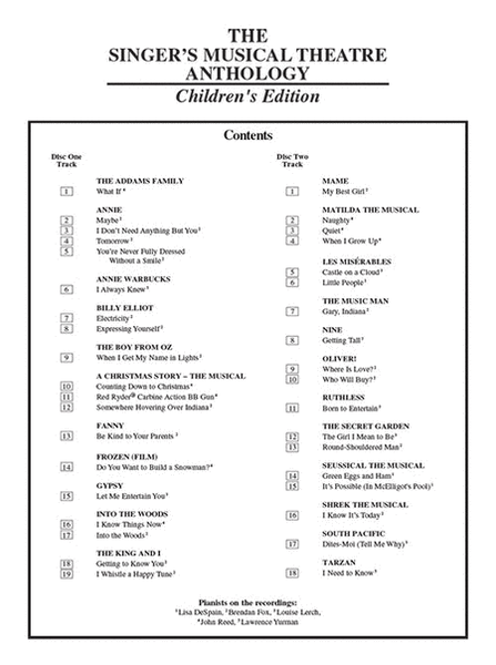 Singer's Musical Theatre Anthology – Children's Edition