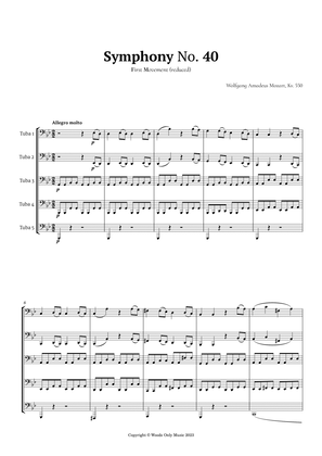 Symphony No. 40 by Mozart for Tuba Quintet