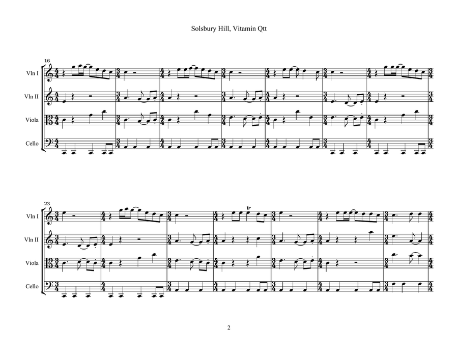 Solsbury Hill String Quartet scores gallery preview page 2