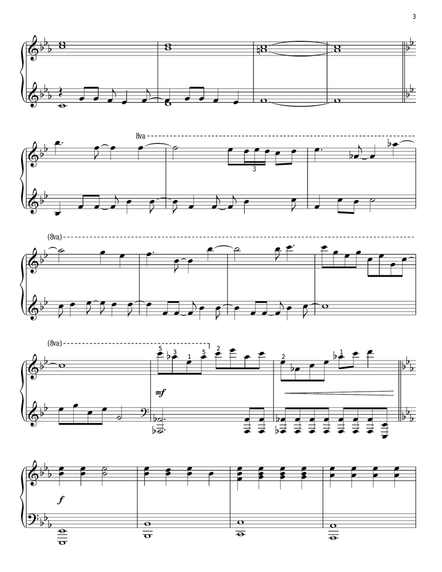 Let It Go (from Frozen) Piano Solo scores gallery preview page 3
