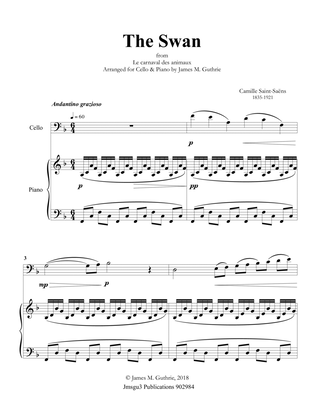 Saint-Saëns: The Swan for Cello & Piano