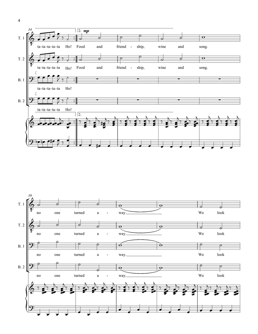 Mr. Fezziwig's Annual Christmas Ball TTBB scores gallery preview page 4