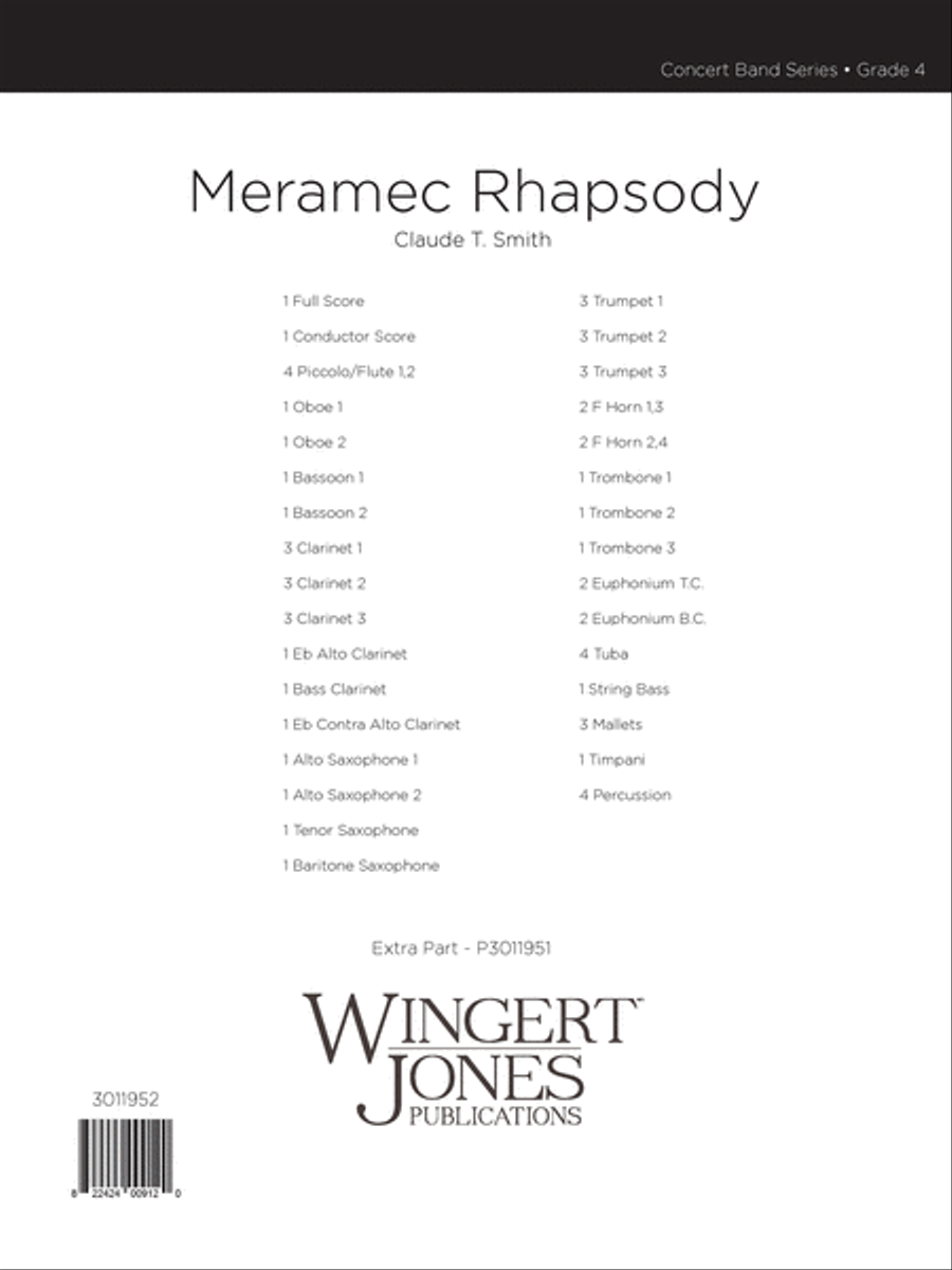 Meramec Rhapsody (Score) Concert Band scores gallery preview page 1