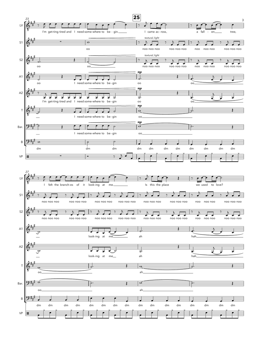 Somewhere Only We Know A Cappella scores gallery preview page 3