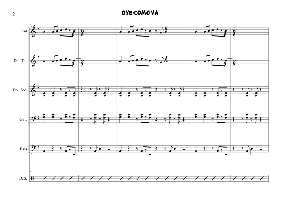 Oye Como Va Steel Drum Band scores gallery preview page 2