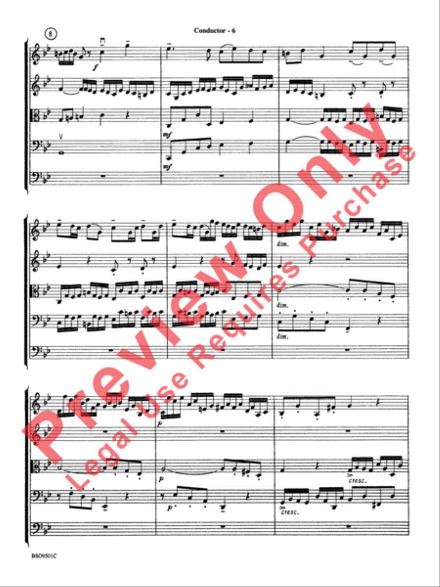 Fugue in G Minor (The Little) String Orchestra scores gallery preview page 8