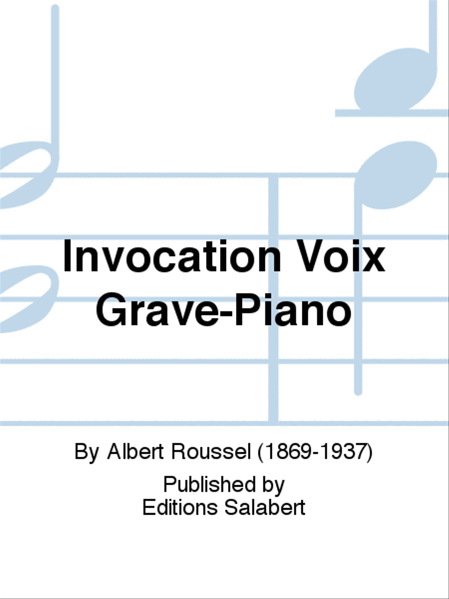 Invocation Voix Grave-Piano Voice Solo scores gallery preview page 1