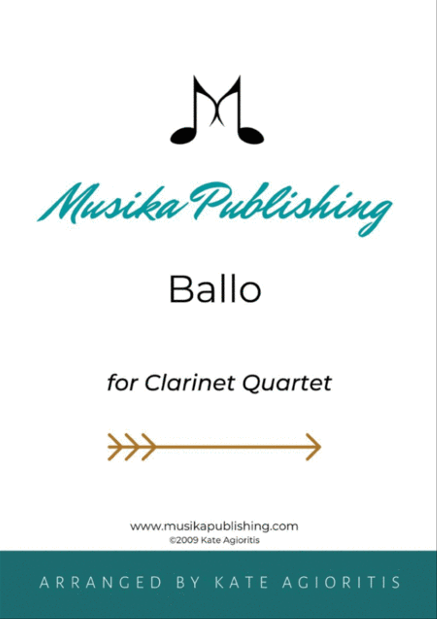 Ballo - for Clarinet Quartet Ballo - for Clarinet Quartet Clarinet Quartet scores gallery preview page 3