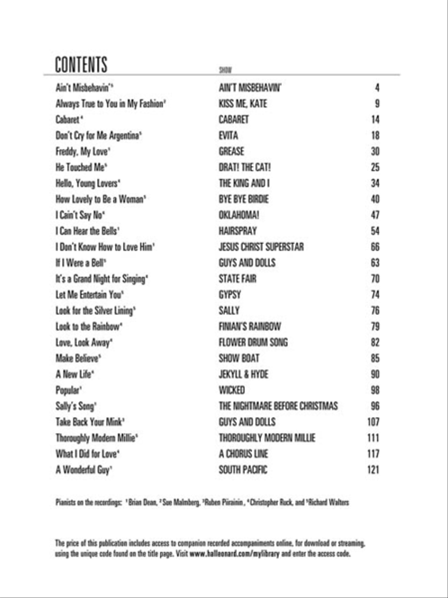 Broadway for Teens Voice scores gallery preview page 3