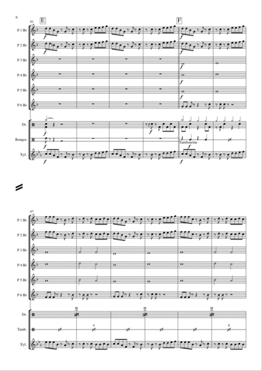 Take On Me Concert Band scores gallery preview page 6