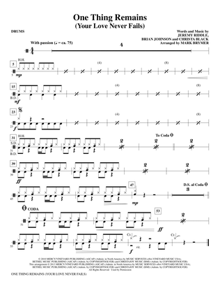 One Thing Remains (Your Love Never Fails) (arr. Mark Brymer) - Drums